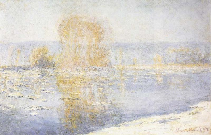 Claude Monet Floating Ice at Bennecourt oil painting image